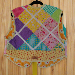 Patchwork blanket vest