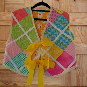 Patchwork blanket vest