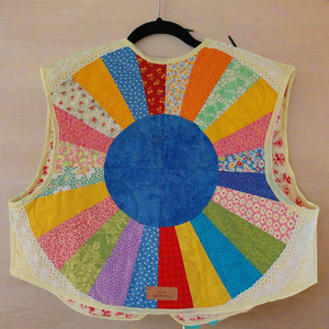 Upcycled patchwork vest