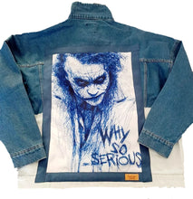 Load image into Gallery viewer, Why so serious denim Jacket